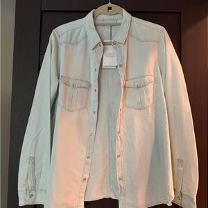 Zara Light Cream Denim Jacket